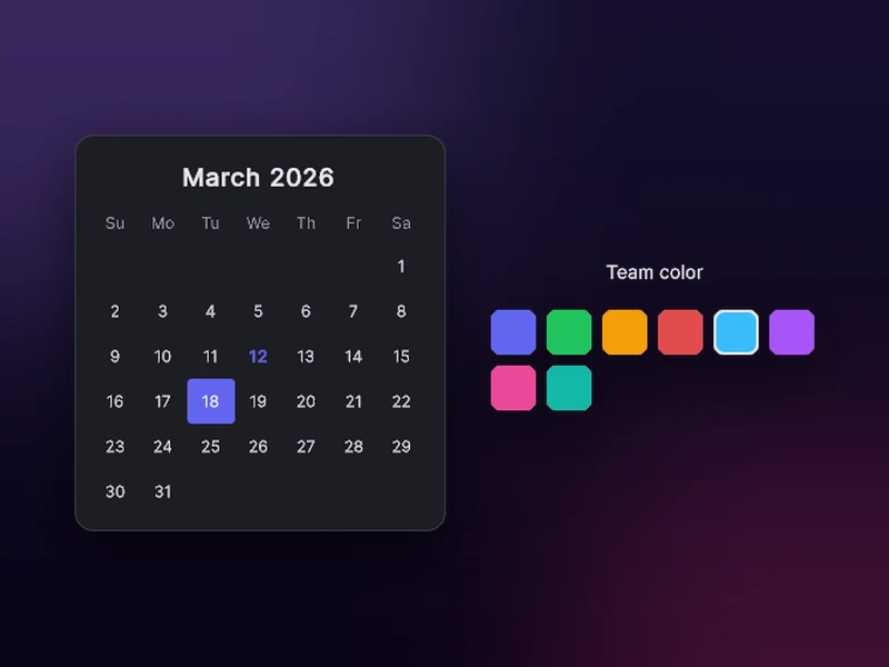 Kalender und Color-Picker