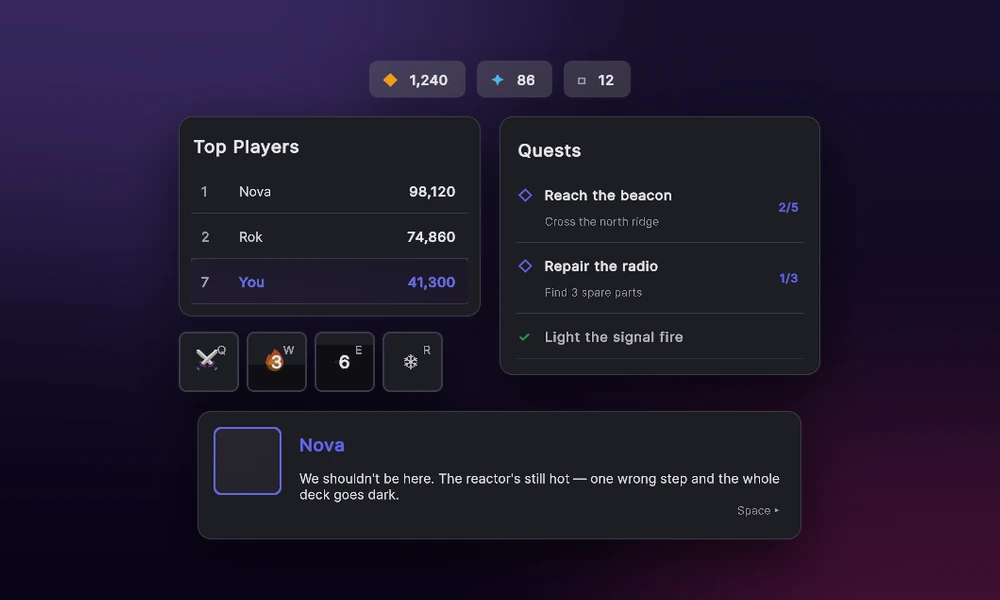 Easy UI: Game-HUD, Leaderboard und Dialogbox in Unity